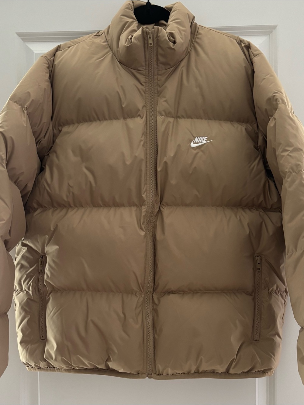 Nike Men’s Therma FIT Down Beige Puffer Jacket 650 Size L - Picture 2 of 12